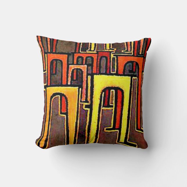 Klee - Revolution des Viadukts-1937 Kissen (Vorderseite)