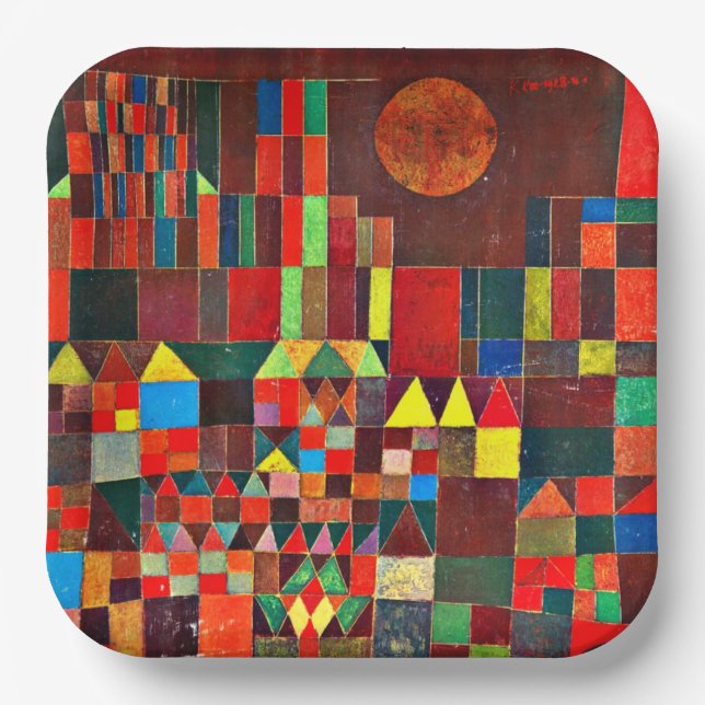 Klee - Schloss und Sonne Pappteller (Vorderseite)