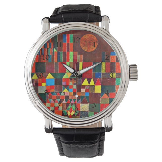 Klee - Schloss und Sun Armbanduhr (Vorderseite)