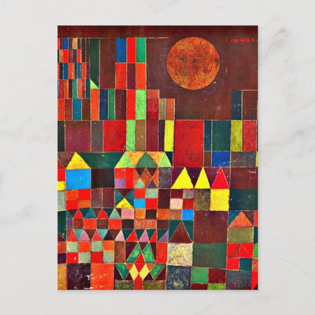 Klee - Schloss und Sun Postkarte (Vorderseite)