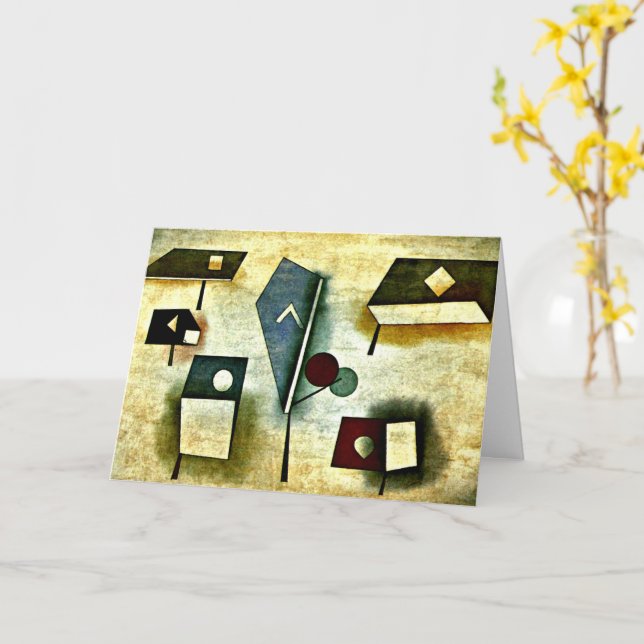 Klee - sechs Arten Karte (Gelbe Blume)