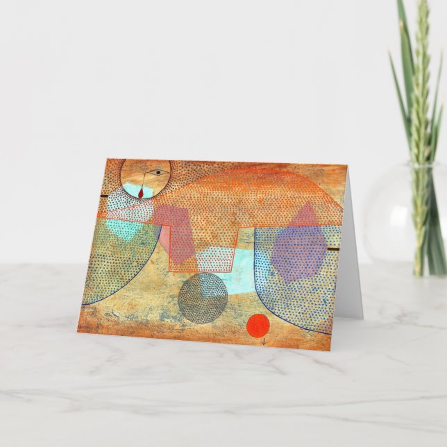 Klee - Sonnenuntergang, abstraktes Kunstwerk, Karte (Vorderseite)