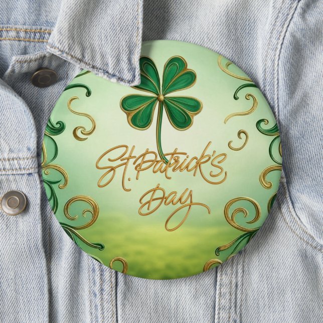 Klee St. Patrick's Day Button (Beispiel)