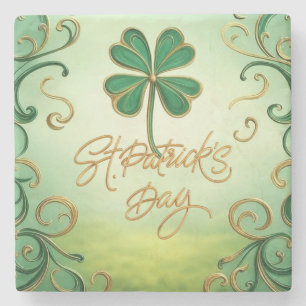 Klee St. Patrick's Day Steinuntersetzer
