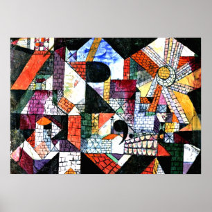 Klee - Stadt R; Kunstwerk Paul Klee Poster