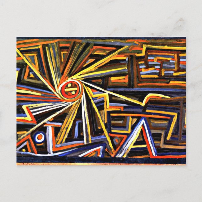 Klee - Strahlung und Rotation Postkarte (Vorderseite)