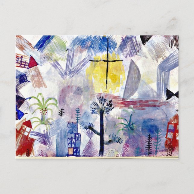 Klee - Unfertige Landschaft Postkarte (Vorderseite)