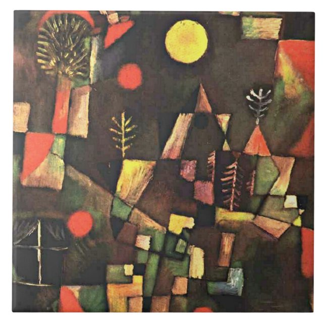 Klee - Vollmond, Fliese (Vorderseite)
