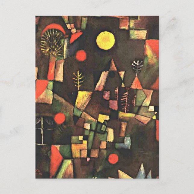 Klee - Vollmond Postkarte (Vorderseite)