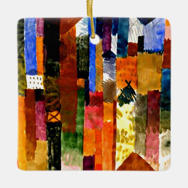 Klee - Vor der Stadt Keramikornament (Vorderseite)