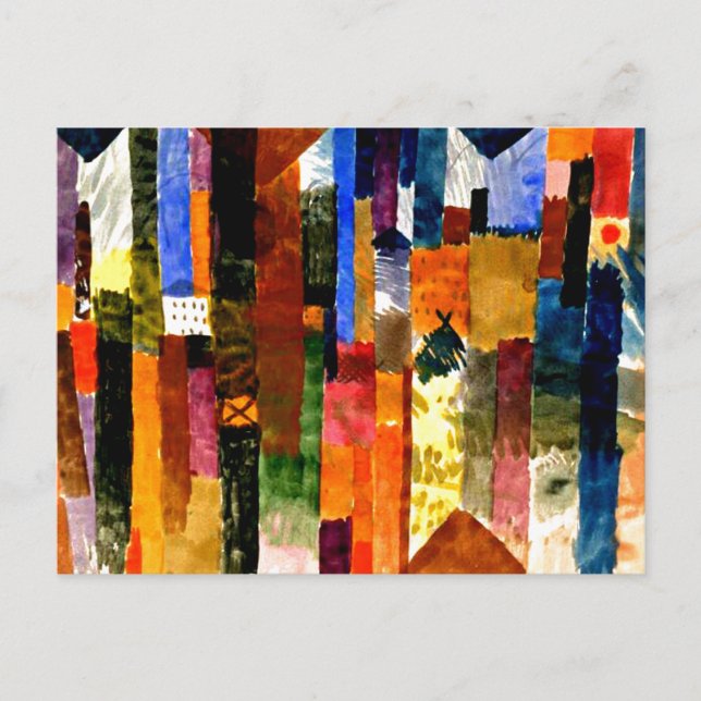 Klee - Vor der Stadt Postkarte (Vorderseite)