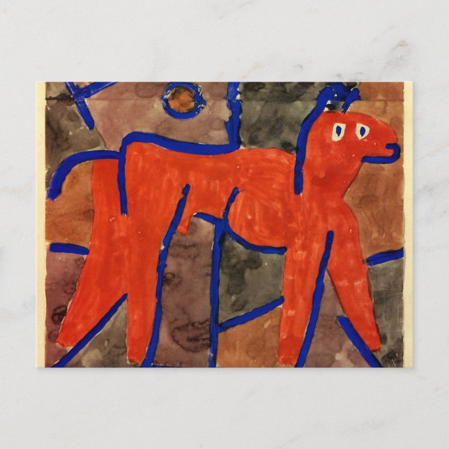 Klee - Wildes Tier in Bann Postkarte (Vorderseite)