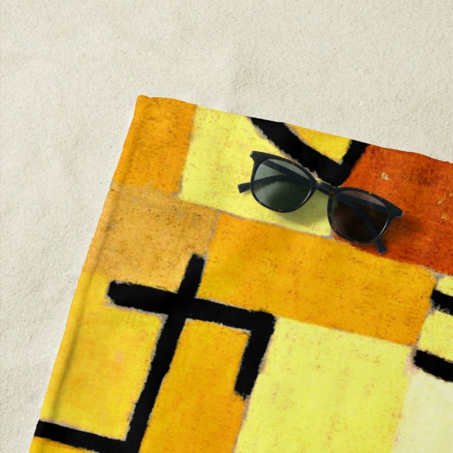 Klee - Zeichen in Gelb, Strandtuch (Beispiel)