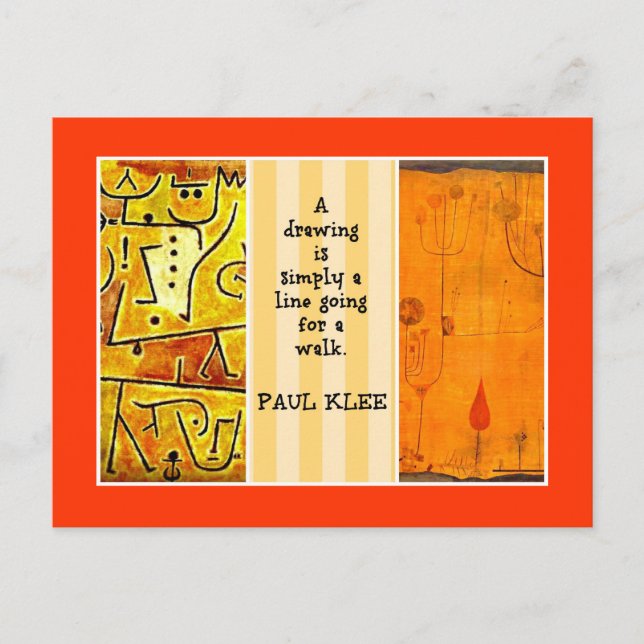 Klee - Zitate und Bilder Postkarte (Vorderseite)