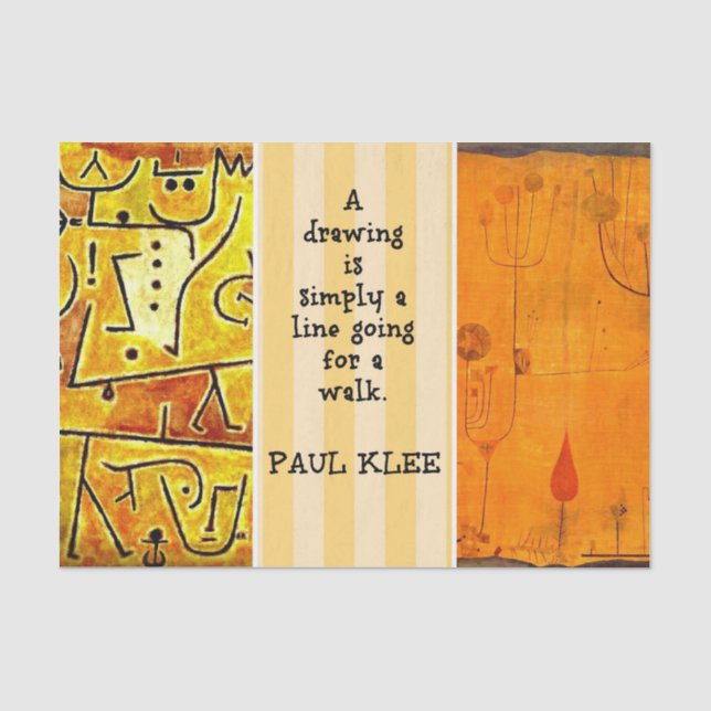 Klee - Zitate und Bilder Seidenpapier (Vorderseite)