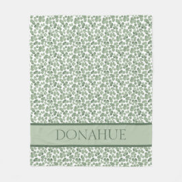 Kleeblatt Aquarell Gemustert Fleecedecke