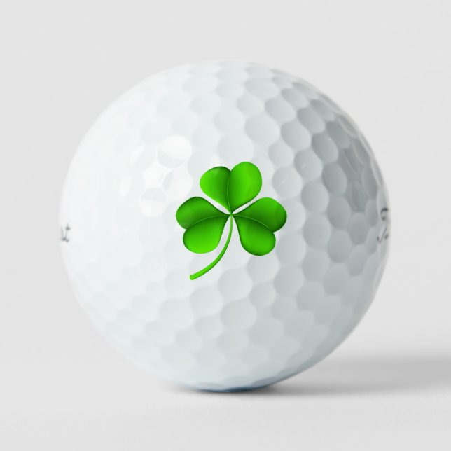 Kleeblatt auf White tpv1 gbcnt Golfball (Vorderseite)
