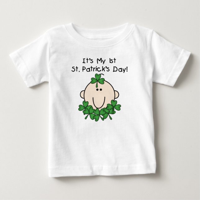 Kleeblatt-Baby-1. St Patrick TagesT - Shirt (Vorderseite)