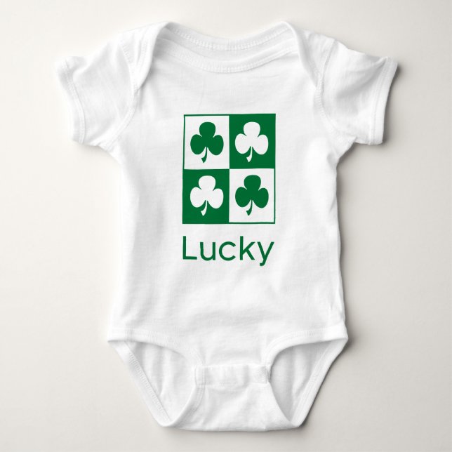 Kleeblatt Baby Strampler (Vorderseite)