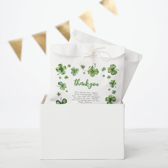 Kleeblatt | Babydusche Vielen Dank Geschenktütchen (Party)