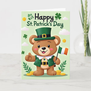 Kleeblatt-Bär-Happy-Day-Karte Karte