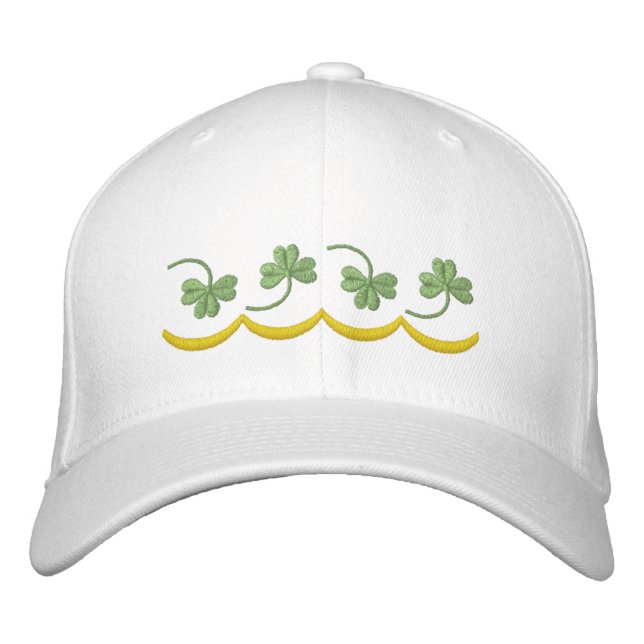 Kleeblatt Bestickte Baseballkappe (Vorderseite)