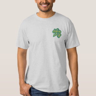 Kleeblatt Besticktes T-Shirt