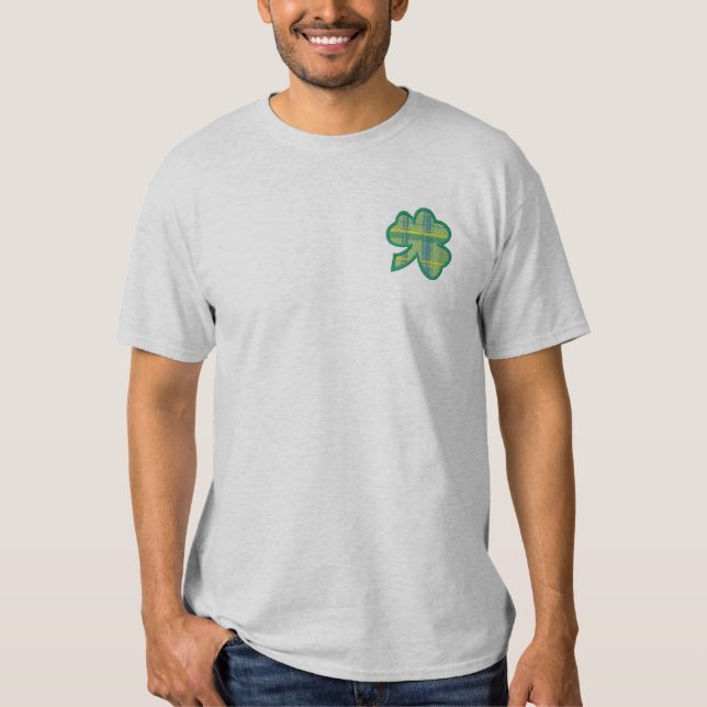 Kleeblatt Besticktes T-Shirt (Vorderseite)