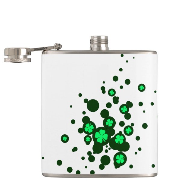 Kleeblatt-Blasen Flachmann (Geöffnet)