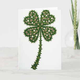 Kleeblatt-Blumenmusterkarte Karte