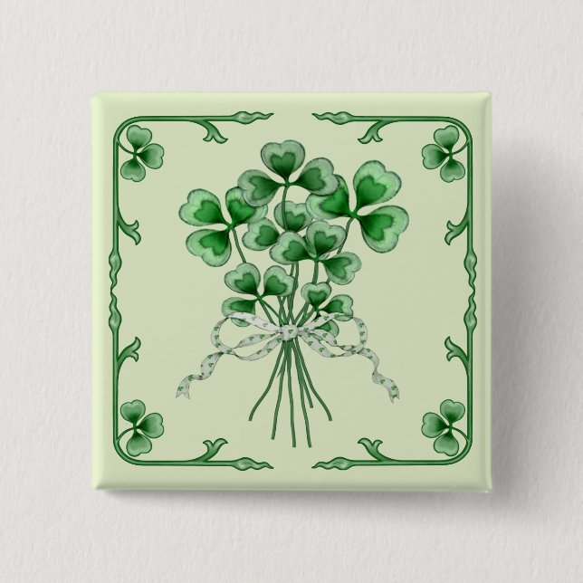 Kleeblatt Bouquet 2 Button (Vorderseite)