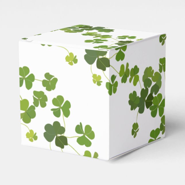Kleeblatt-Bouquet, Patrick-Tag Geschenkschachtel (Vorderseite)