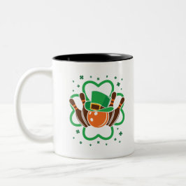 Kleeblatt Bowling Bowler St. Patricks Day Zweifarbige Tasse