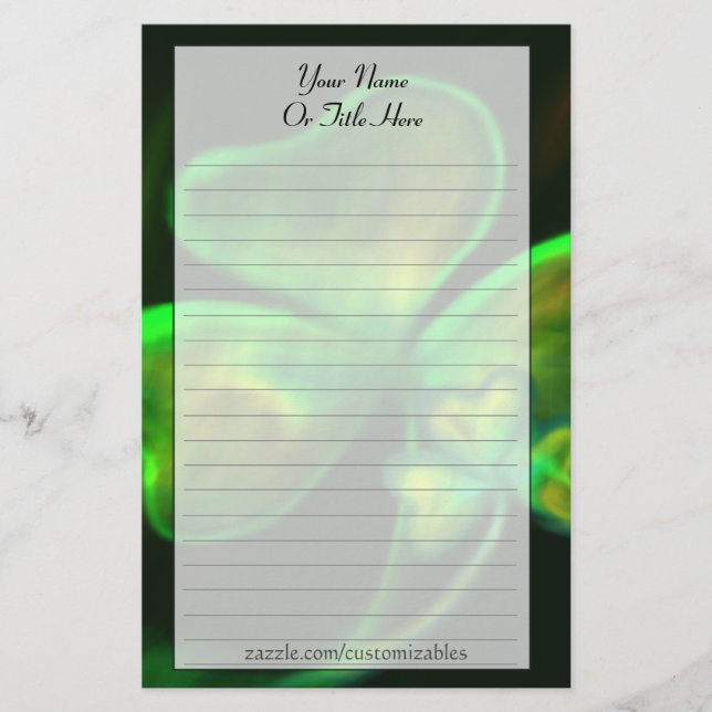 Kleeblatt-Briefpapier Briefpapier (Vorderseite)