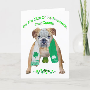 Kleeblatt Bulldog St. Patrick's Day Karte
