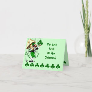 Kleeblatt Card Irish Sessing St. Patrick's Day Karte