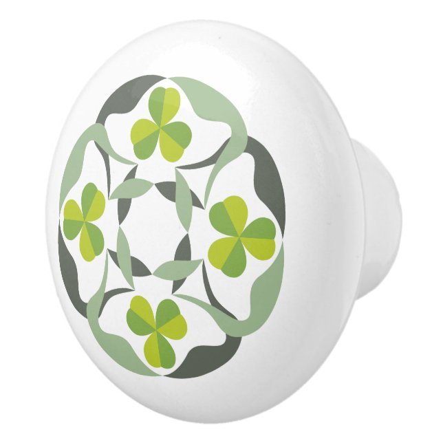 Kleeblatt Celtic Knot Graphic Keramikknauf (Rechts)