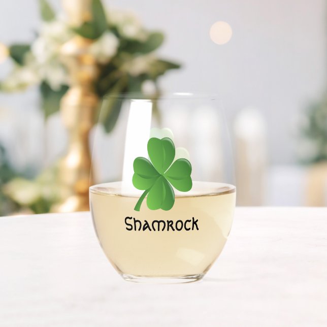 Kleeblatt Clover Design Edelstahlglas Weinglas Ohne Stiel (Insitu (Hochzeit))
