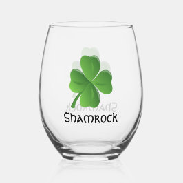 Kleeblatt Clover Design Edelstahlglas Weinglas Ohne Stiel
