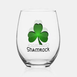 Kleeblatt Clover Design Edelstahlglas Weinglas Ohne Stiel