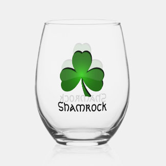 Kleeblatt Clover Design Edelstahlglas Weinglas Ohne Stiel