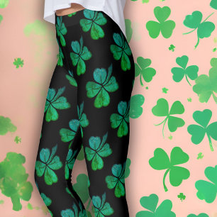 Kleeblatt Clover Green Pattern St. Patrick`s Day Leggings