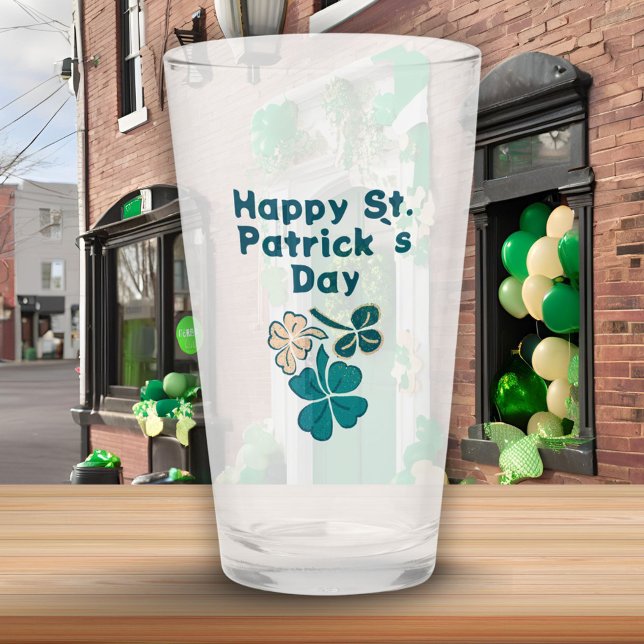 Kleeblatt Clover Irish Happy St Patrick`s Day Glas (Von Creator hochgeladen)