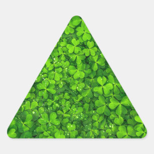Kleeblatt Clovers Green Irish Symbol Irland Dreieckiger Aufkleber