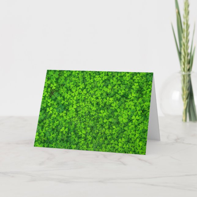 Kleeblatt Clovers Green Irish Symbol Irland Karte (Vorderseite)