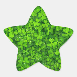 Kleeblatt Clovers Green Irish Symbol Irland Stern-Aufkleber
