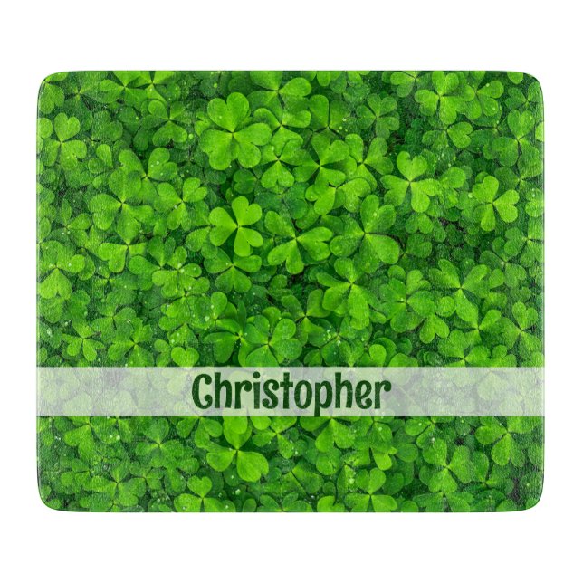 Kleeblatt Clovers Personalisiert Schneidebrett (Vorderseite)