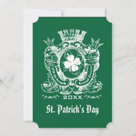 Kleeblatt Coat of Arm St. Patrick's Day Party Einladung