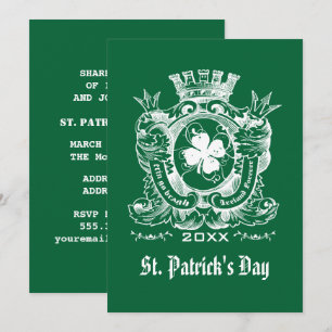 Kleeblatt Coat of Arm St. Patrick's Day Party Einladung
