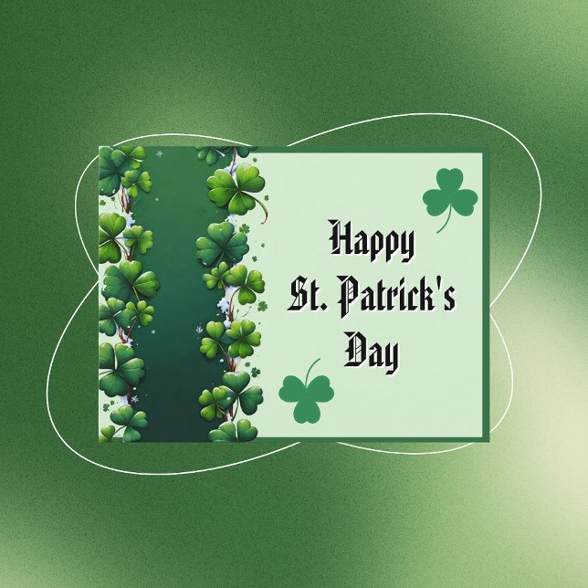 Kleeblatt Column St. Patrick's Day Postkarte (Von Creator hochgeladen)